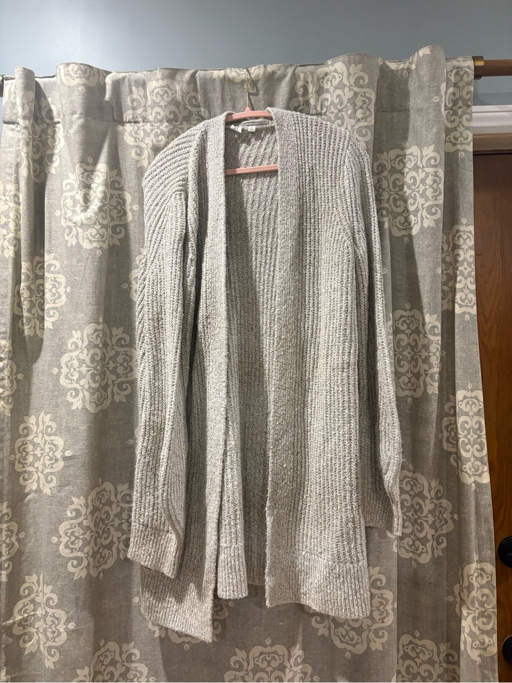GAP Light Gray Open-Front Ribbed Cardigan